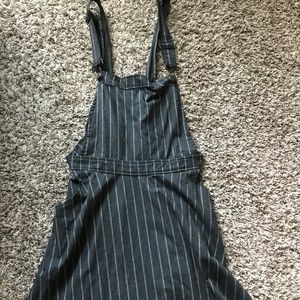 Striped overall dress